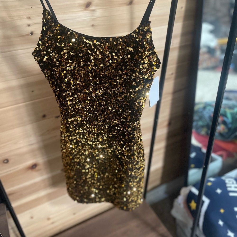 BP Gold Sequin Mini Dress